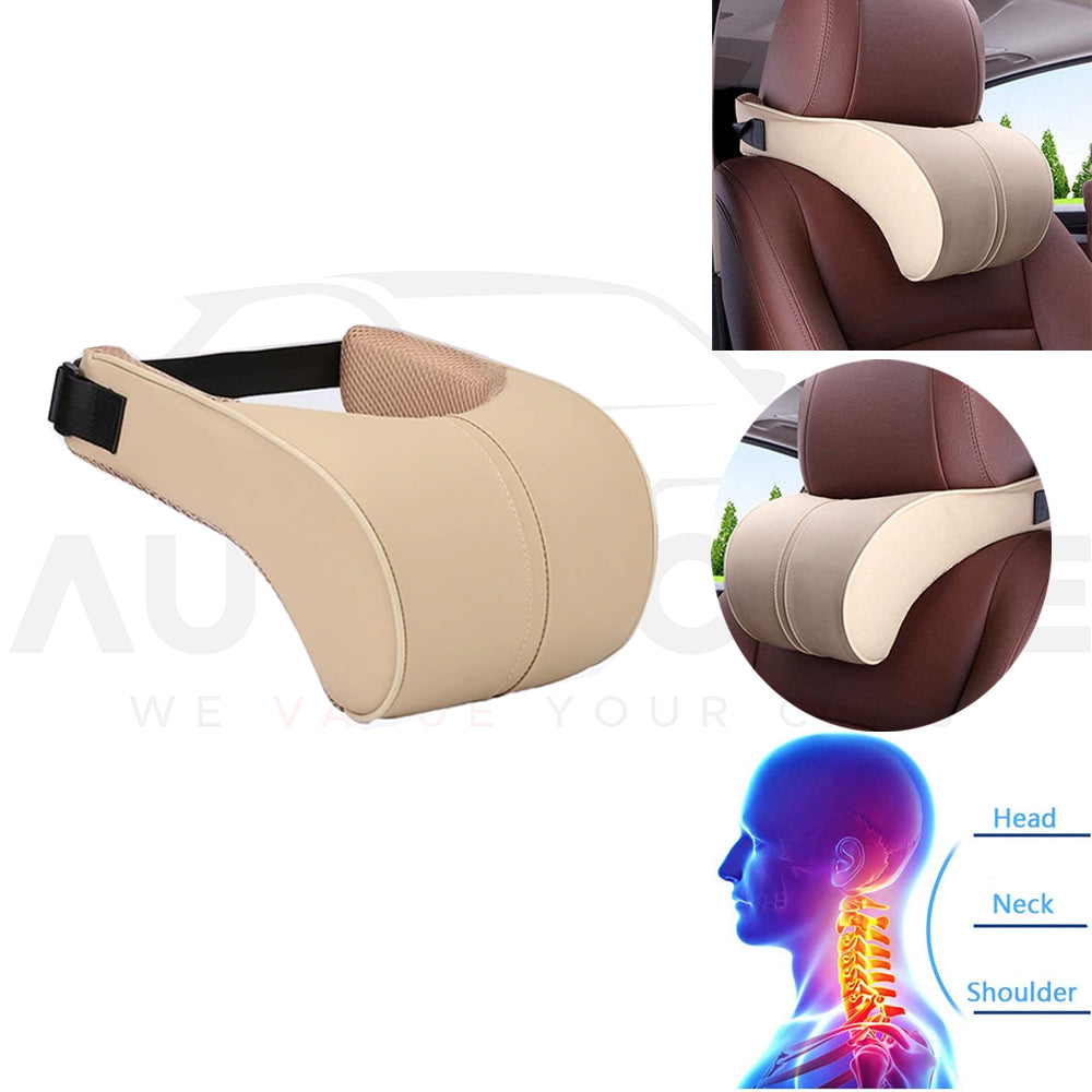 Universal Car Neck Rest Cushion Pillow | Head Neck Shoulder Support | Memory Foam - AutozCare Pakistan