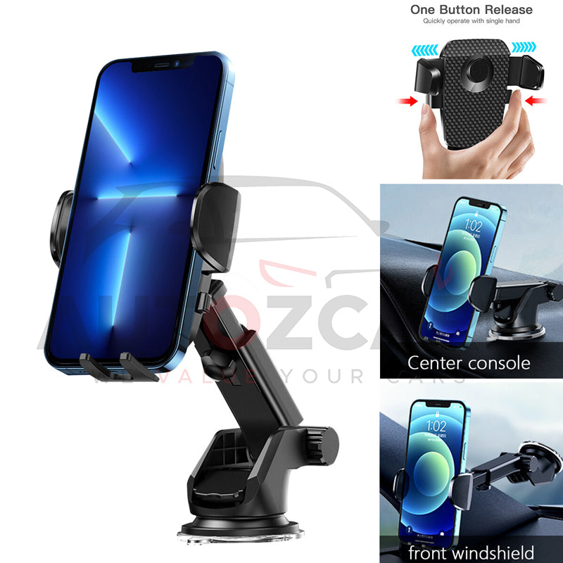 Universal Car Mount Mobile Phone Holder for Dashboard & Windshield with 360 Rotating