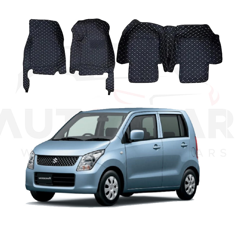 Suzuki Wagon-R 7D Floor Mats - Model 2014-2021 Wagon R Best Floor mat | Wagon R Floor | Wagon R Mat | Mix Thread - AutozCare Pakistan