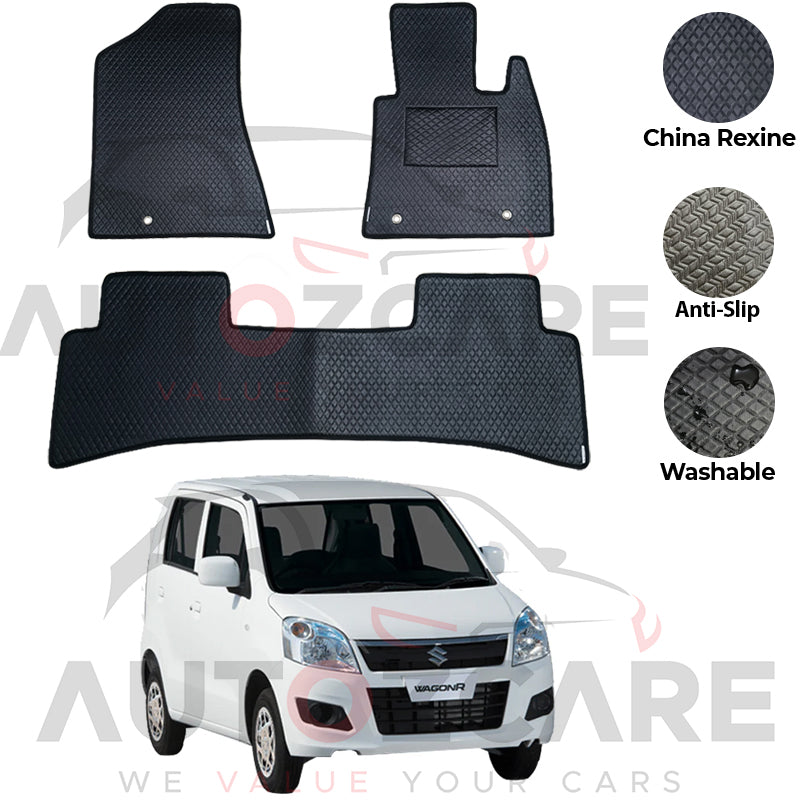 Suzuki Wagon R China Rexine Floor Mat 3PCS - Model 2014-2025
