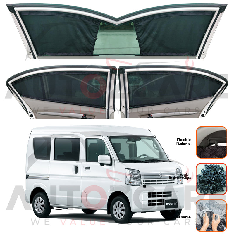 Suzuki Every Custom Car Sliding Curtains - Model 2016-2025