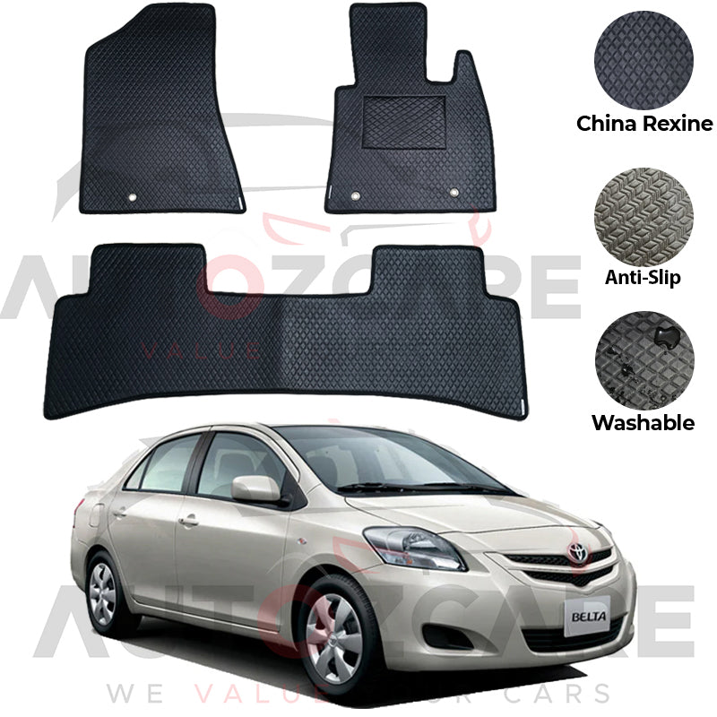 Toyota Belta China Rexine Floor Mat 3PCS - Model 2005-2012