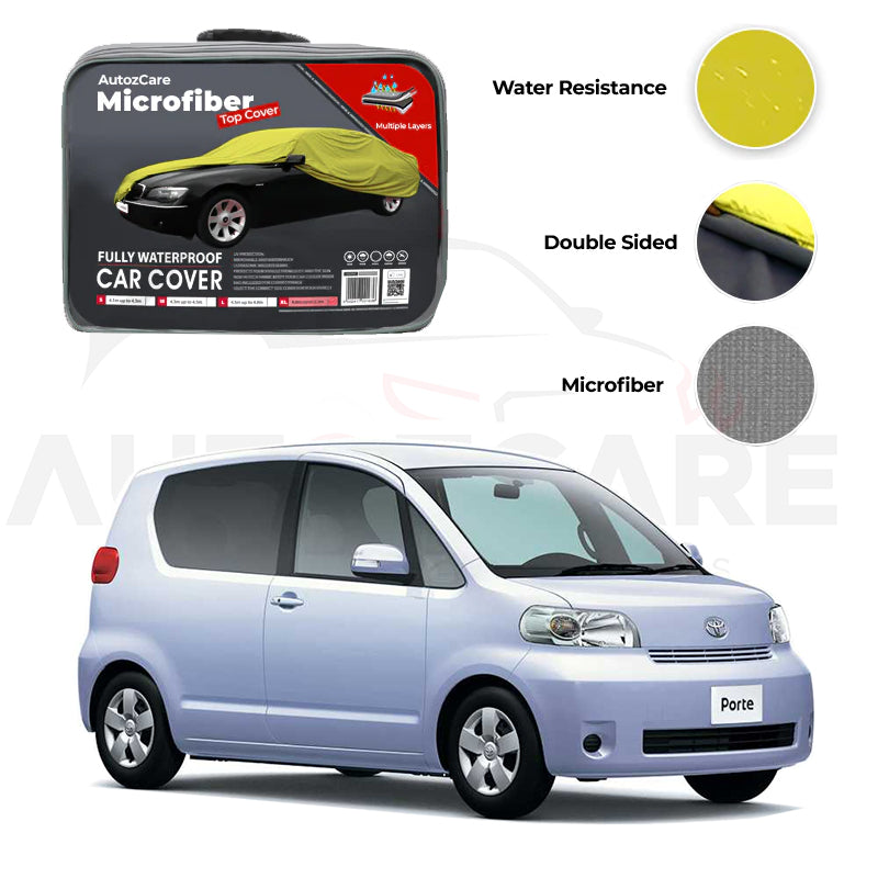 Toyota Porte Microfiber Car Top Cover - Model 2004-2010 - AutozCare Pakistan