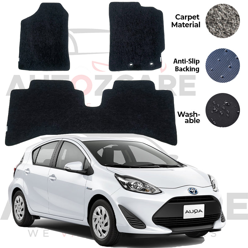 Toyota Aqua Genuine Fitting Carpet Floor Mat 3PCS - Model 2012-2021