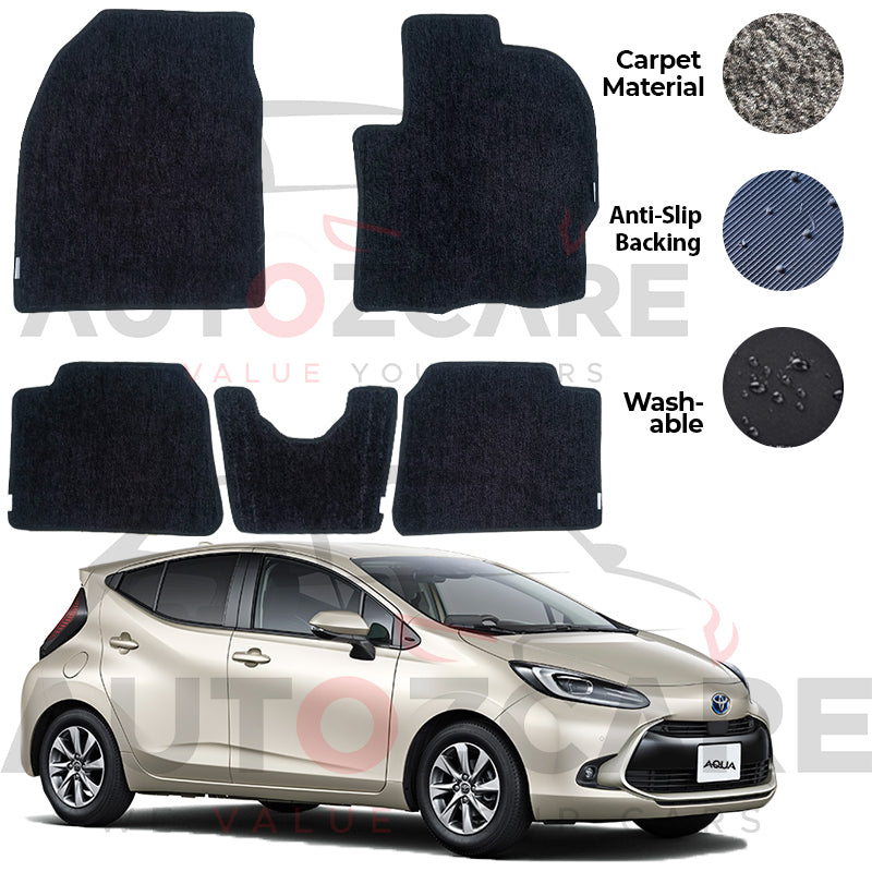 Toyota Aqua Genuine Fitting Carpet Floor Mat 5PCS - Model 2022-2025
