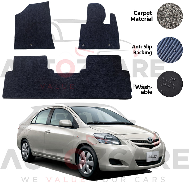 Toyota Belta Genuine Fitting Carpet Floor Mat 3PCS - Model 2005-2012