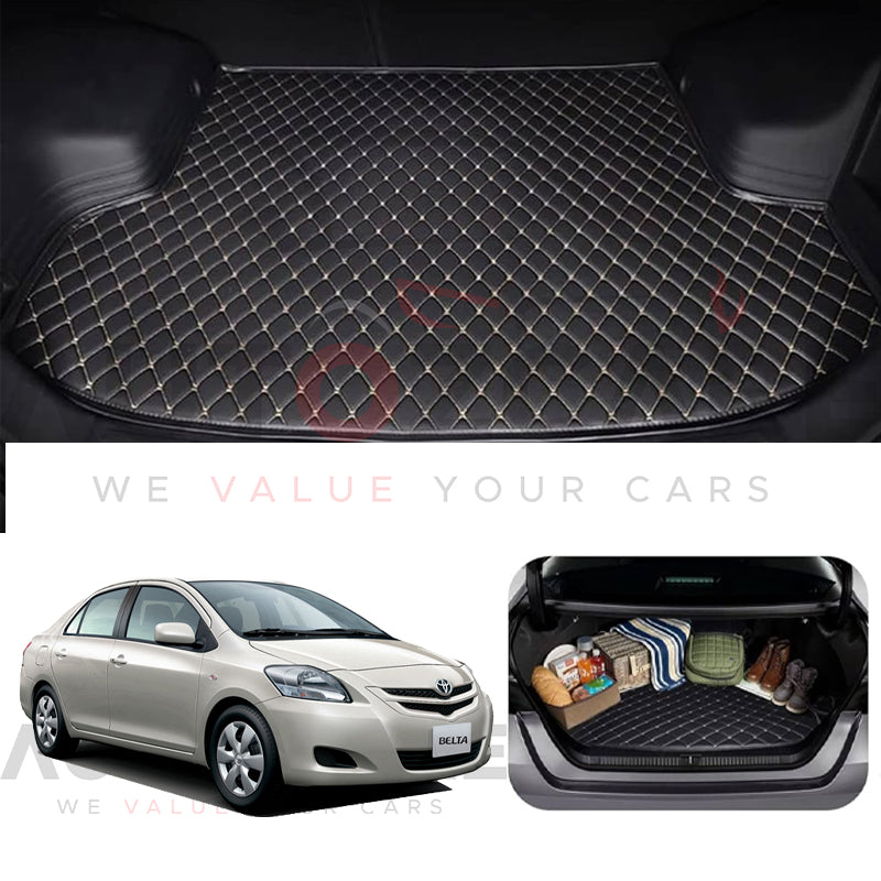 Toyota Belta 7D Custom Car Trunk Mat - Model 2005-2012