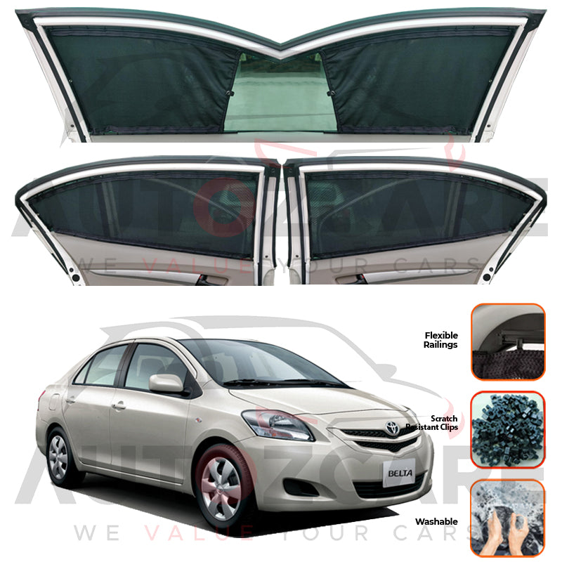Toyota Belta  Custom Car Sliding Curtains - Model 20005-2012