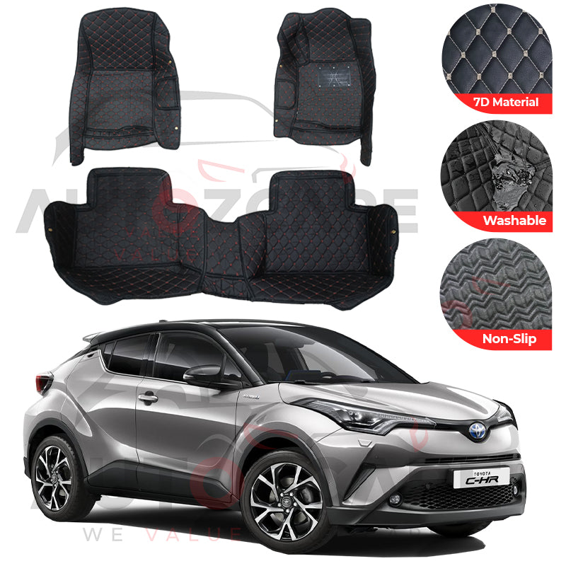Toyota C-HR 7D Floor Mat (Tray Style) 3PCS - Model 2016-2025