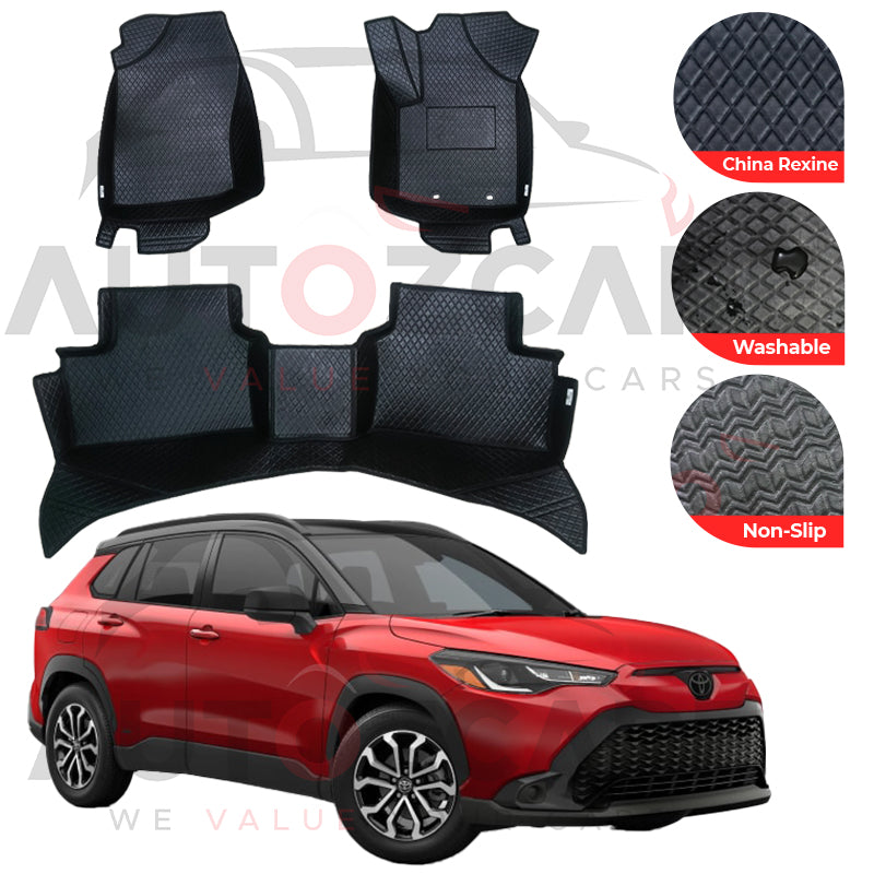 Toyota Corolla Cross China Rexine Floor Mat (Tray Style) 5PCS - Model 2020-2025