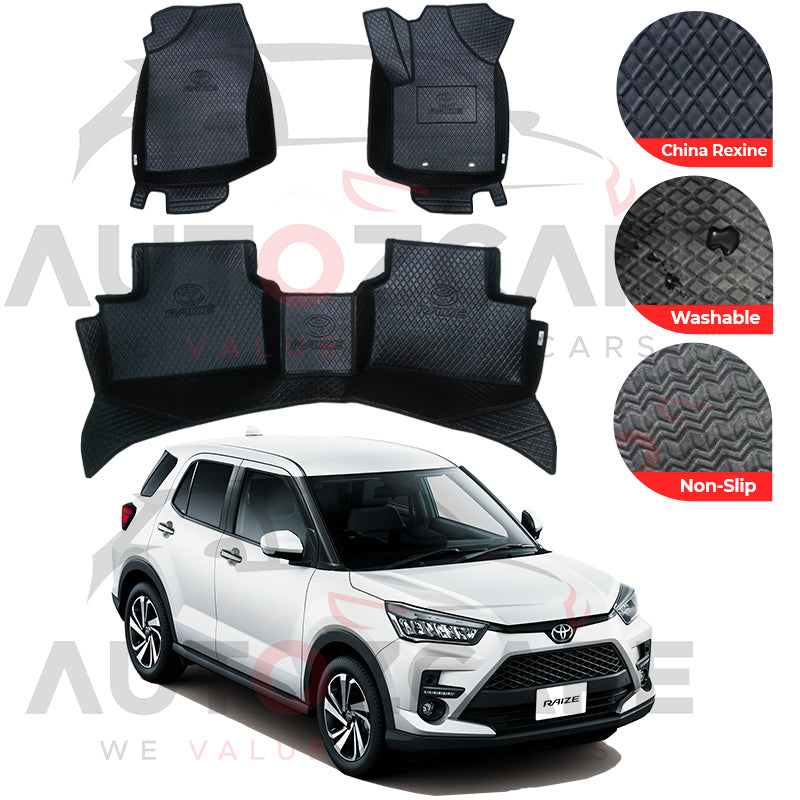 Toyota Raize China Rexine Floor Mat (Tray Style) 3PCS - Model 2019-2025