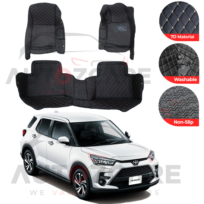 Toyota Raize 7D Floor Mat (Tray Style) 3PCS - Model 2019-2025
