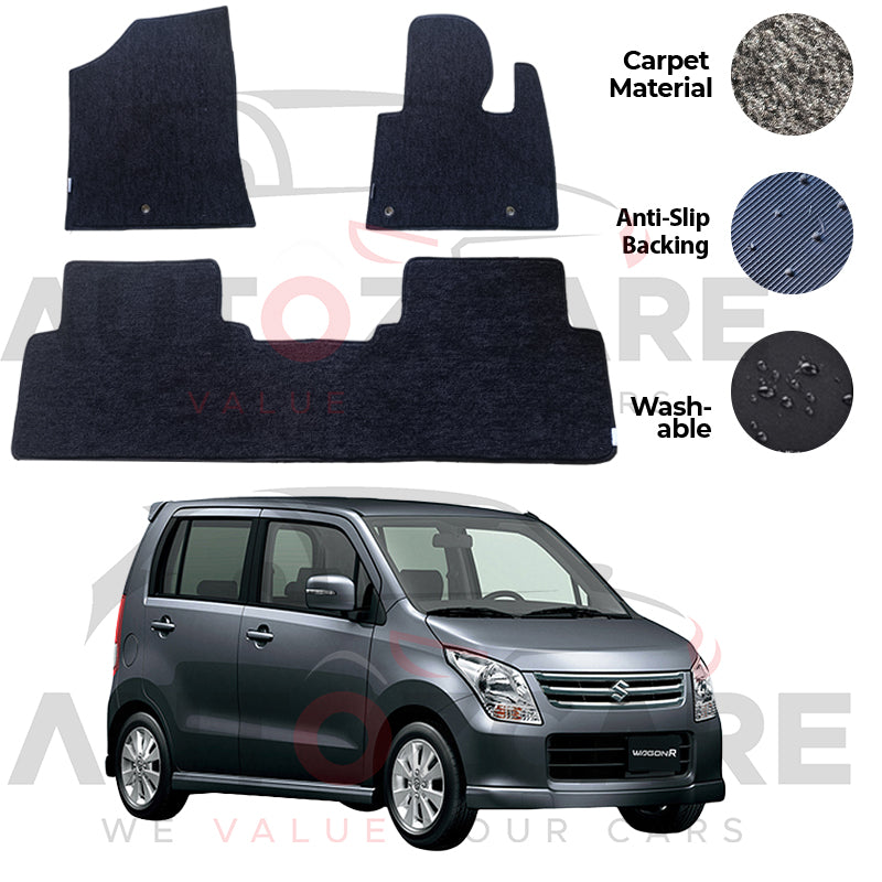 Suzuki Wagon R Genuine Fitting Carpet Floor Mat 3PCS - Model 2008-2013