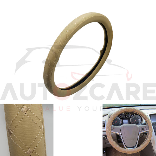 Universal Car PU Leather Steering Wheel Cover - AutozCare Pakistan