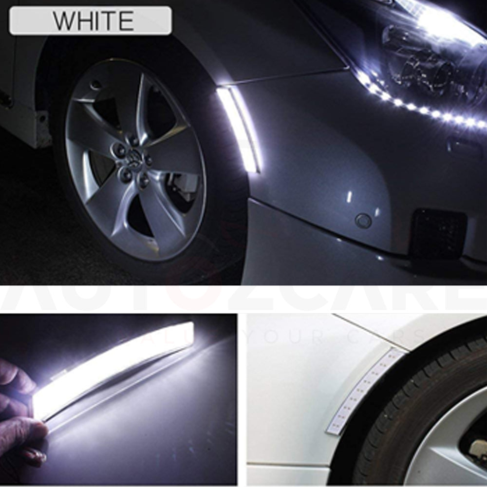 Universal Car Wheel Eyebrow Side Marker Adhesivez | 18 LED Plastic Shell Turn Signal Light - AutozCare Pakistan