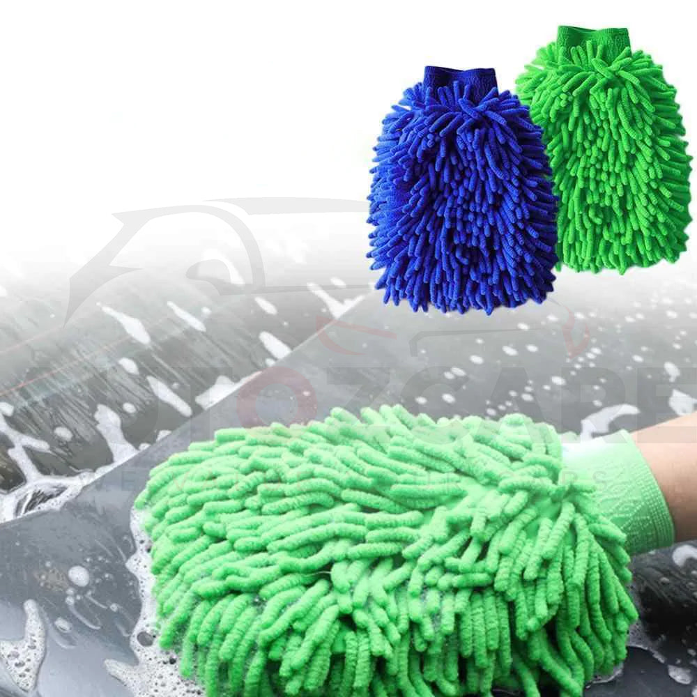 AutozCare Microfiber Car Wash Mitt Cleaning Gloves (Pack of 2) - AutozCare Pakistan
