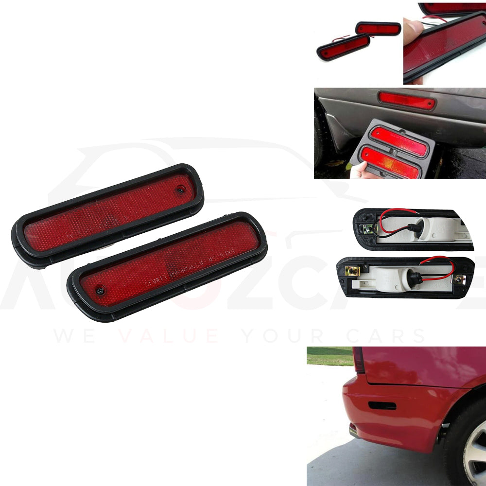 Universal Car LED Reflector Bumper | Reflector Light Side Marker Red - AutozCare Pakistan