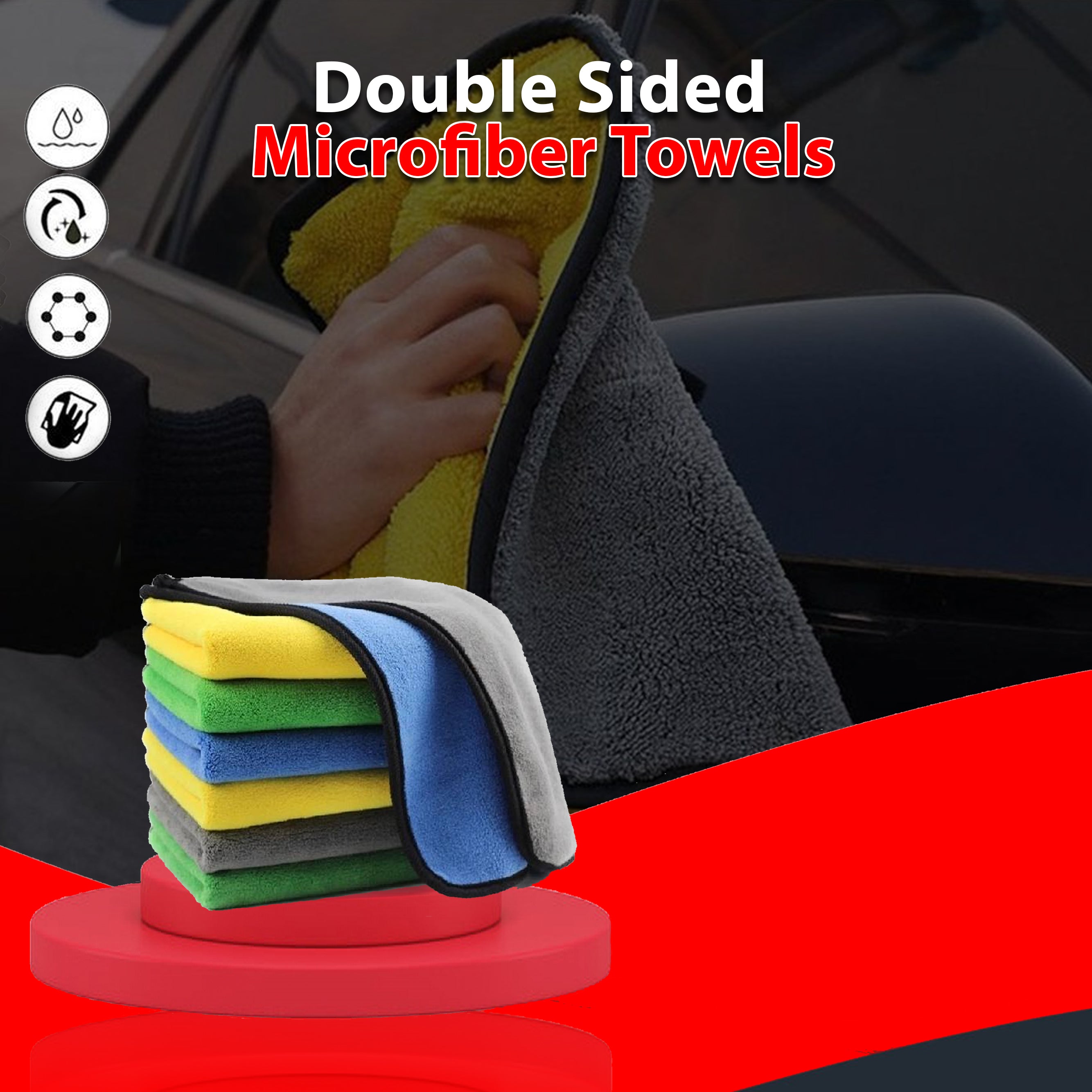 Double Sided Microfiber Towel