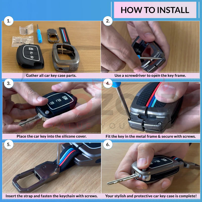 Toyota Prius Remote Key Cover with Keychain- Model  2003-2009