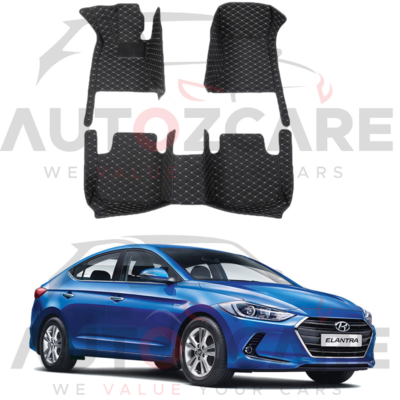 Hyundai Elantra 7D Floor Mat (Tray Style) 3PCS - Model 2017-2023