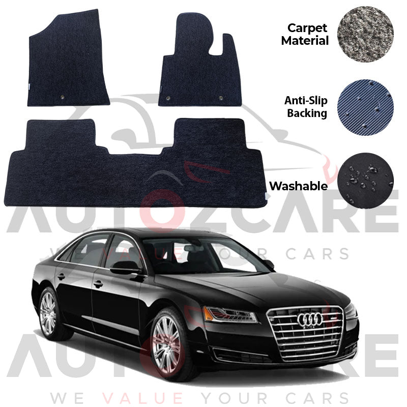 Audi A8 Genuine Fitting Carpet Floor Mat 3PCS - Model 2009-2017