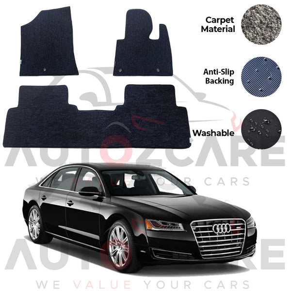 Audi A8 Genuine Fitting Carpet Floor Mat 3PCS - Model 2009-2017