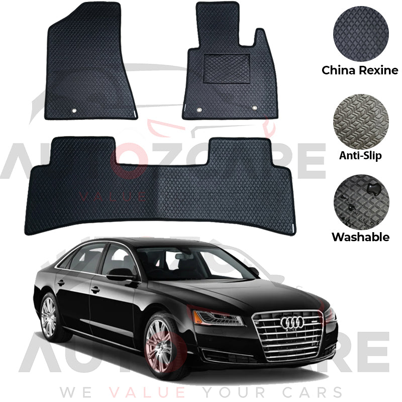 Audi A8 China Rexine Floor Mat 3PCS - Model 2009-2017