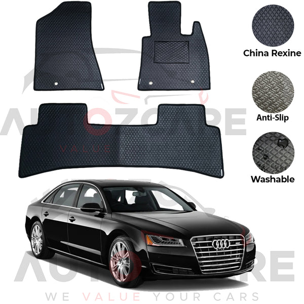 Audi A8 China Rexine Floor Mat 3PCS - Model 2009-2017