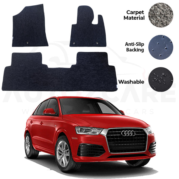 Audi Q3 Genuine Fitting Carpet Floor Mat 3PCS - Model 2012-2018