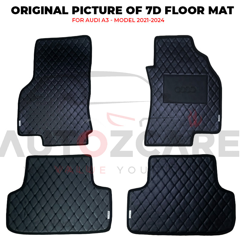 Audi A3 7D Floor Mat ( Flat Style ) 3PCS - Model 2021-2024