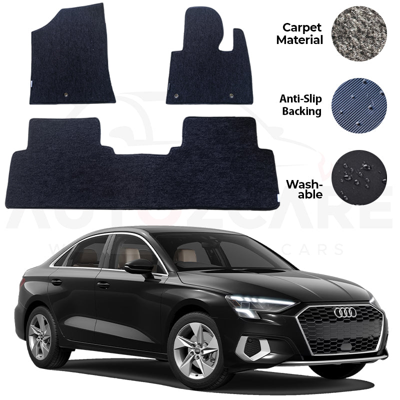 Audi A3 Genuine Fitting Carpet Floor Mat 3PCS - Model 2021-2025