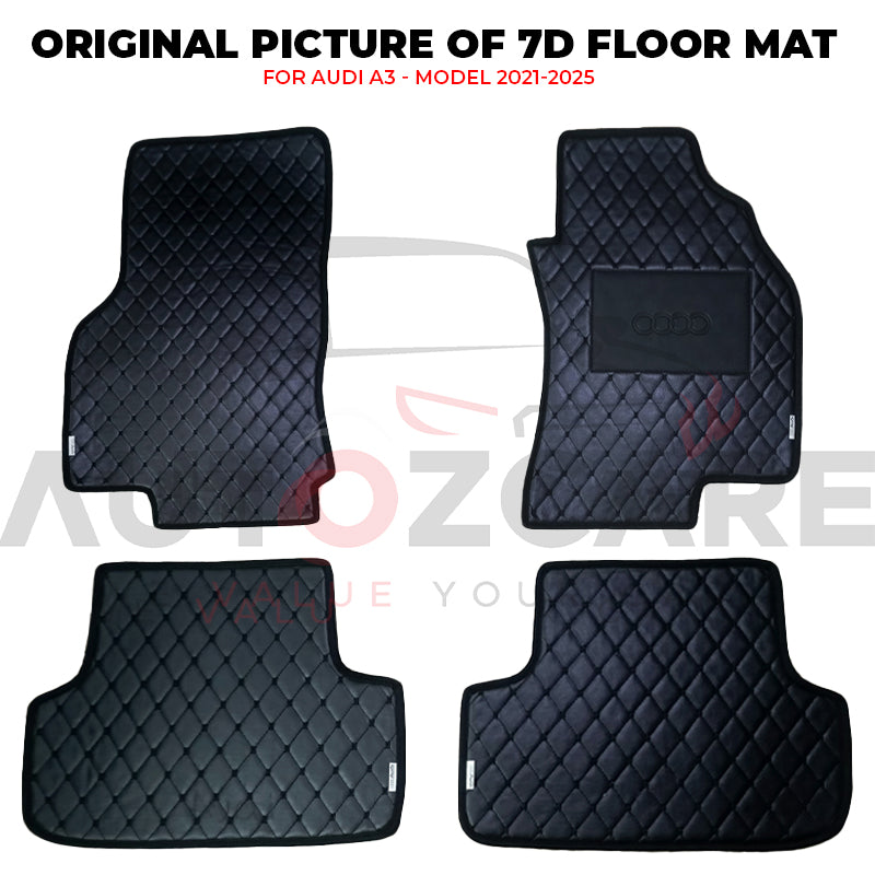 Audi A3 7D Floor Mat ( Flat Style ) 3PCS - Model 2021-2025