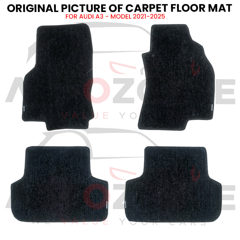 Audi A3 Genuine Fitting Carpet Floor Mat 4PCS - Model 2021-2025