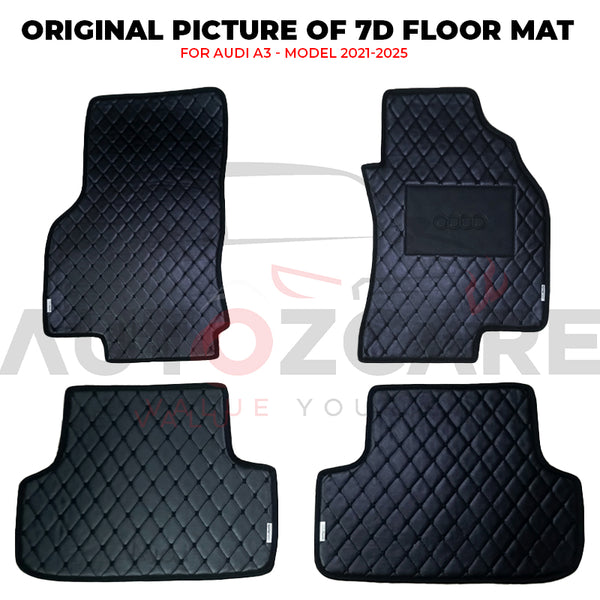 Audi A3 7D Floor Mat ( Flat Style ) 4PCS - Model 2021-2025