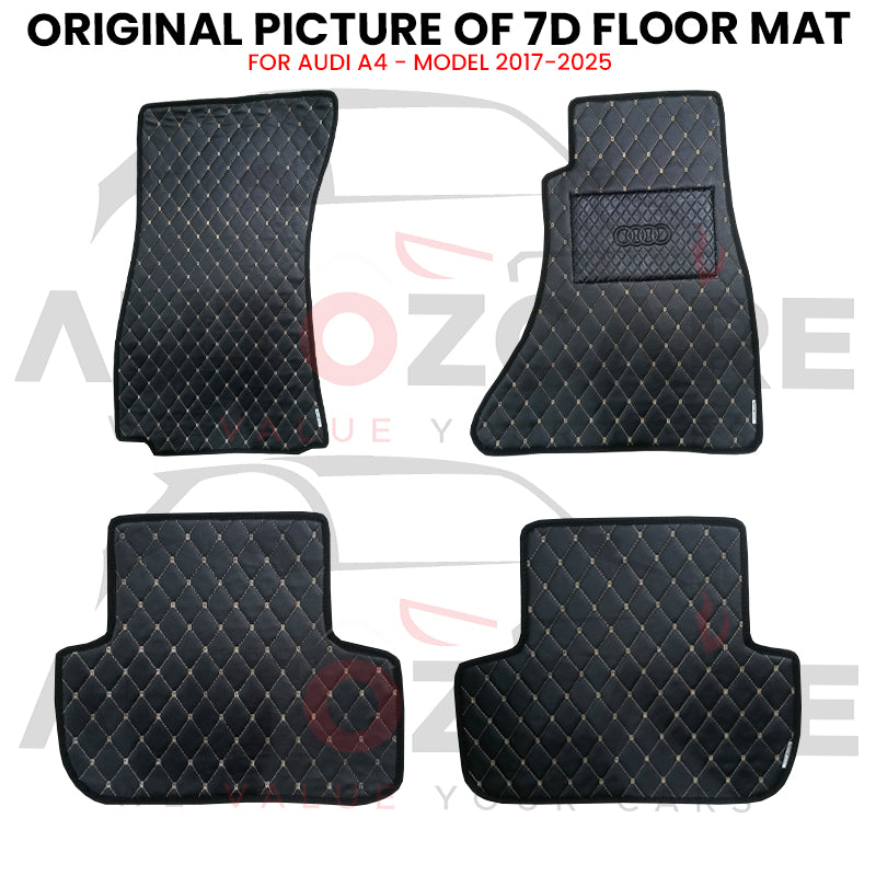 Audi A4 7D Floor Mat (Flat Style) 4PCS - Model 2017-2025