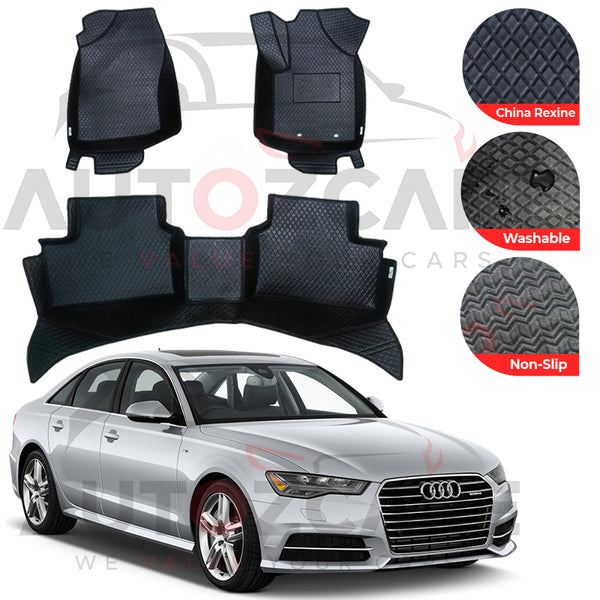 Audi A6 China Rexine Floor Mat (Tray Style) 4PCS - Model 2011-2018
