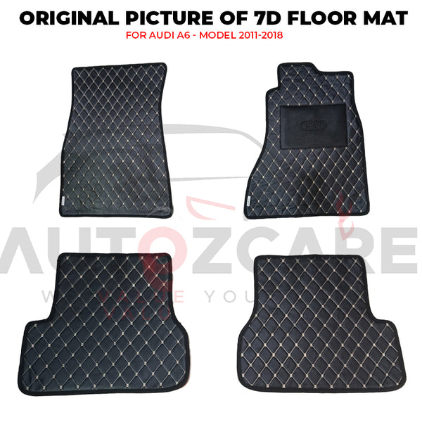 Audi A6 7D Floor Mat ( Flat Style ) 4PCS - Model 2011-2018