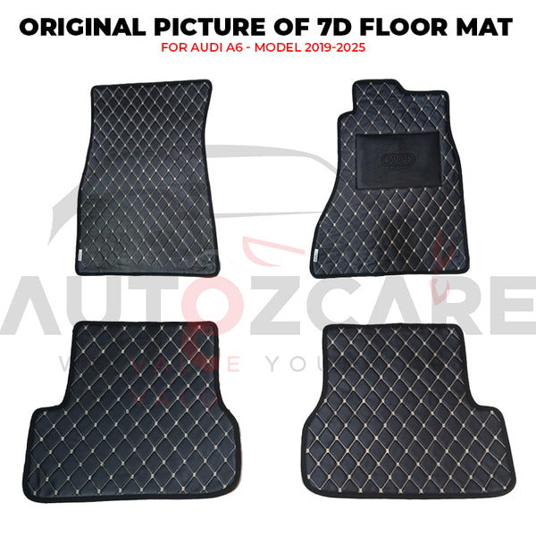 Audi A6 7D Floor Mat ( Flat Style ) 4PCS - Model 2019-2025