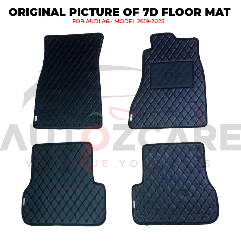 Audi A6 7D Floor Mat ( Flat Style ) 4PCS - Model 2019-2025