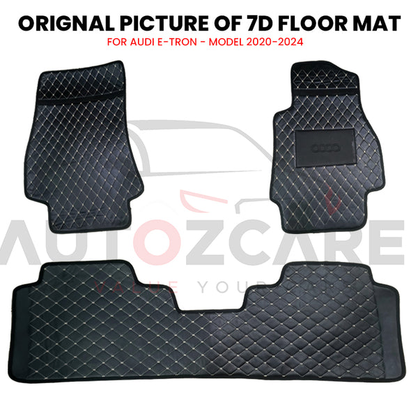 Audi E-Tron 7D Floor Mats ( Flat Style ) - Model 2020-2024