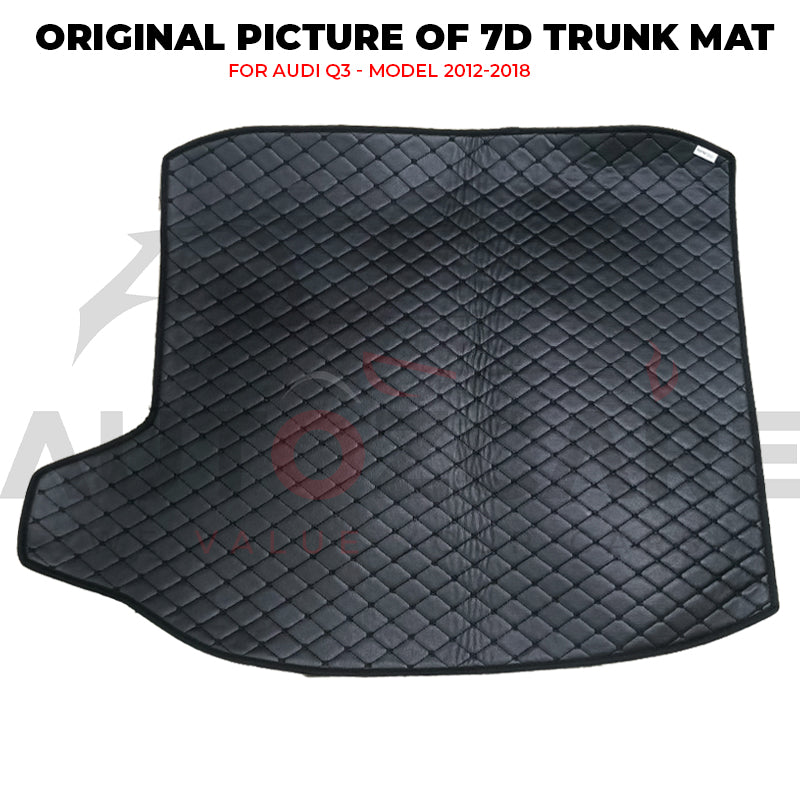 Audi Q3 7D Custom Car Trunk Mat - Model 2012-2018