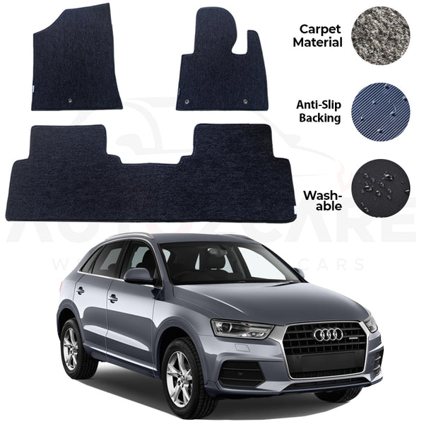 Audi Q3 Genuine Fitting Carpet Floor Mat 3PCS - Model 2012-2018