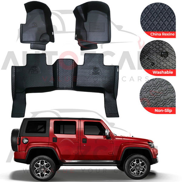 BAIC BJ40 China Rexine Floor Mat (Tray Style) 3PCS - Model 2020-2025