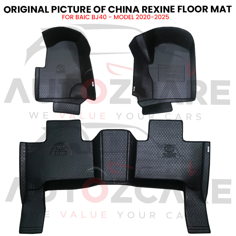 BAIC BJ40 China Rexine Floor Mat (Tray Style) 3PCS - Model 2020-2025