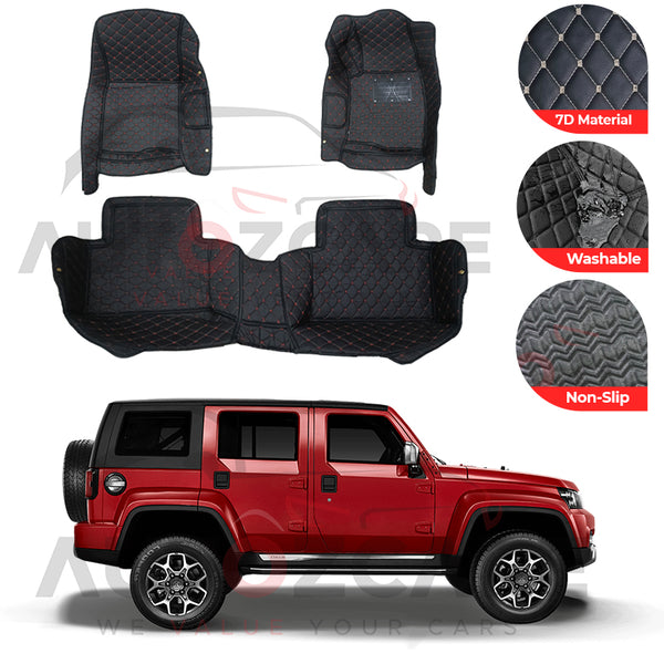 BAIC BJ40 7D Floor Mat (Tray Style) 3PCS - Model 2020-2025