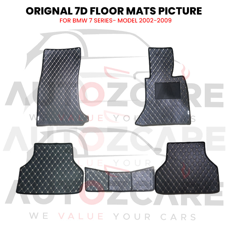 BMW 7 Series 7D Floor Mat ( Flat Style ) 5Pcs - Model 2002-2009
