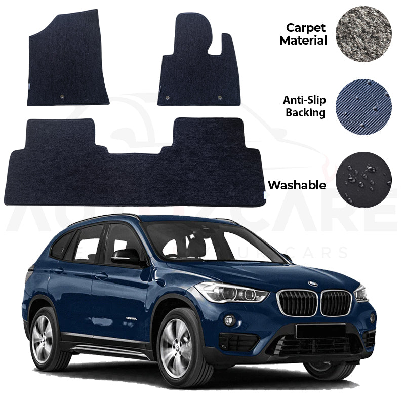 BMW X1 Series Genuine Fitting Carpet Floor Mat 3PCS - Model 2016-2018