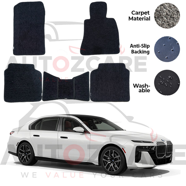 BMW 7 Series Genuine Fitting Carpet Floor Mat 5PCS - Model 2023-2025