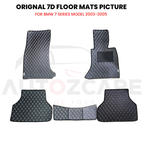 BMW 7 Series 7D Floor Mat ( Flat Style ) - Model 2002-2009