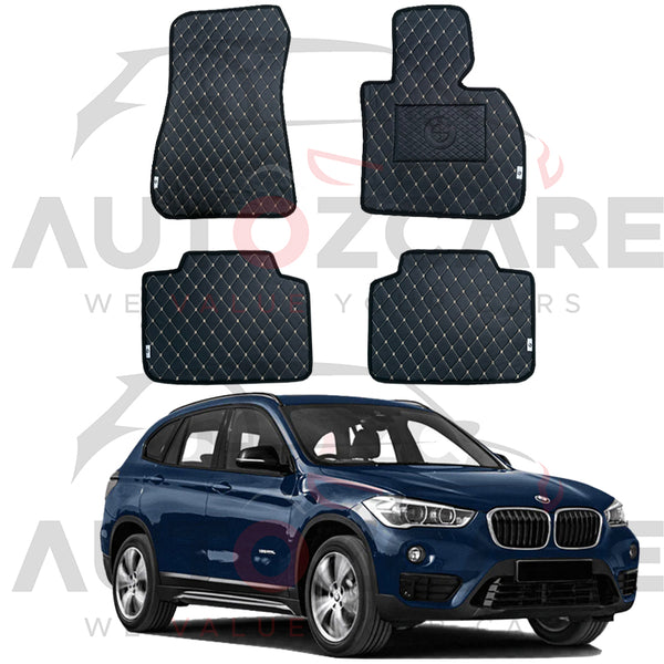 BMW X1 7D Floor Mats (Flat Style) 4PCS - Model 2016-2025